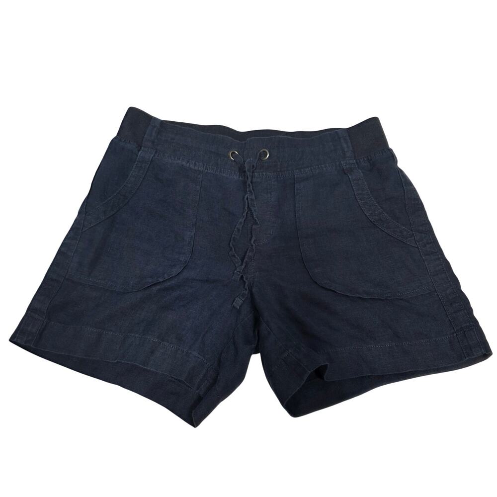 Athleta Women's Navy Linen Creston Shorts Size 2